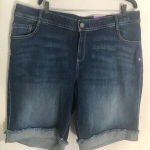 Lane Bryant Dark Blue  Bermuda Jean Shorts Size 20